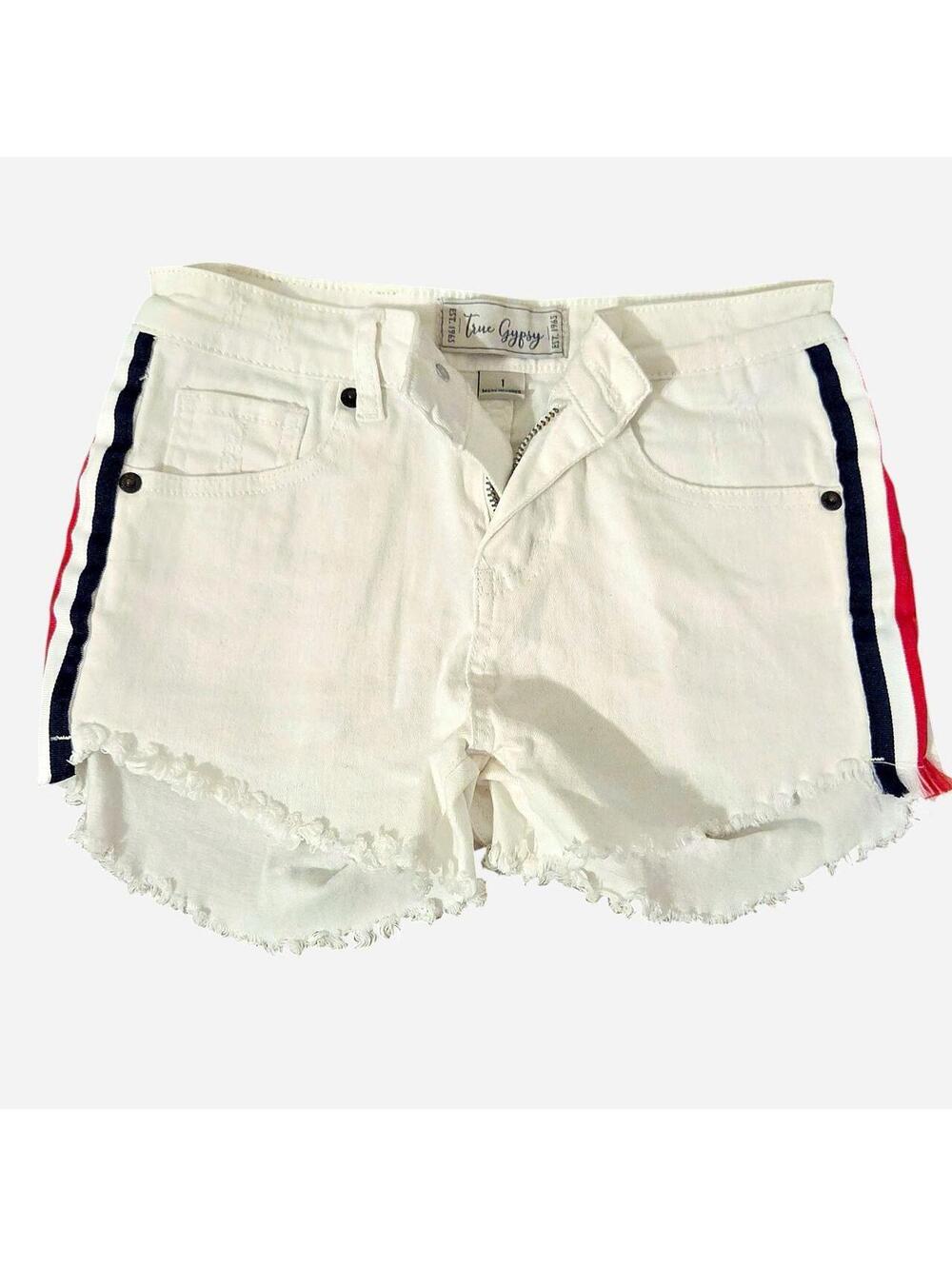Women's White and Cream Shorts Sz 1 - Picture 1 of 3